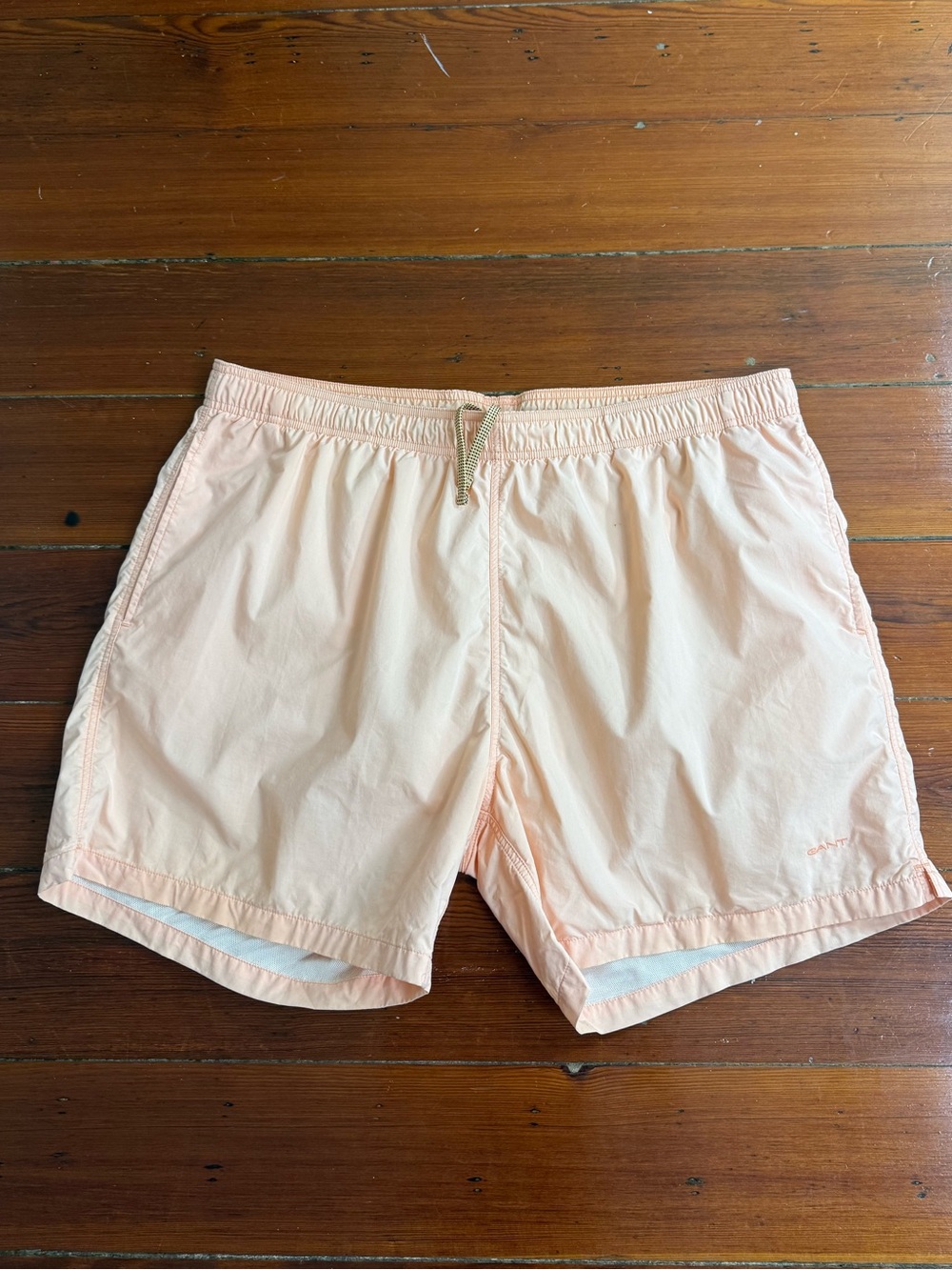 GANT Pastel Peach Swim Trunks Drawstring Beach Vacation Swim Shorts Sz XL 💛🍄
